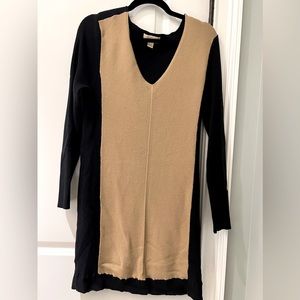 Michael Kors sweater dress in navy & tan color